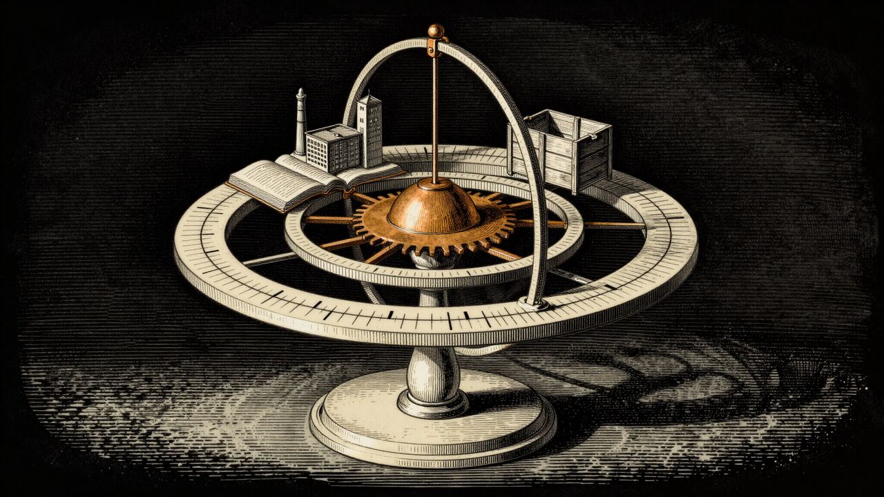 Graviertes mechanisches Orrery